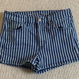 American eagle stripped denim shorts size 8